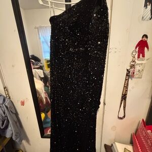 JJ house black sequins prom dress (tailored)